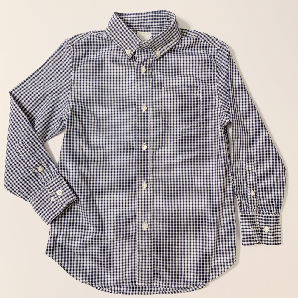 Crewcuts Button Down Blue & White Checkered Shirt